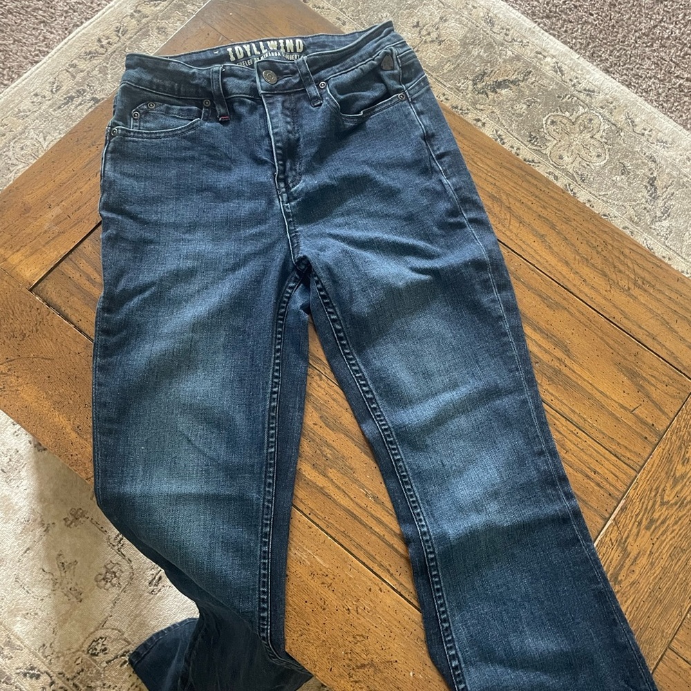 IDYLLWIND WOMEN'S DARK WASH DE SOTO HIGH RISIN REBEL BOOTCUT JEANS